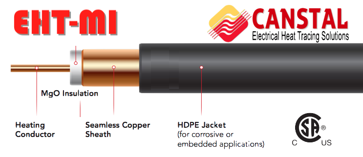 copper heating conductor cable, heat tracing cable with HDPE Jacket