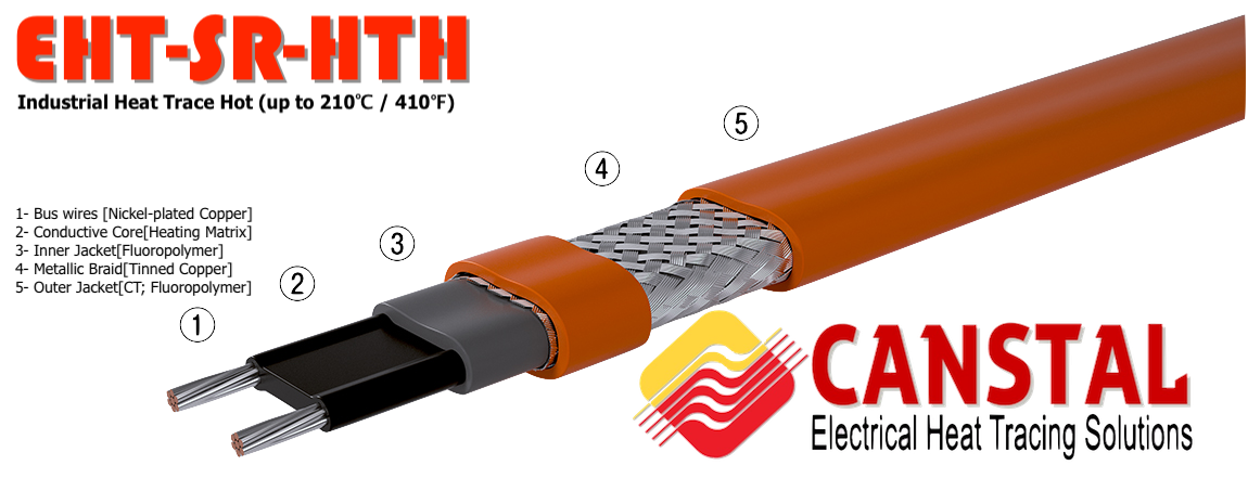 high heat tracing cable, for industrial uses, such as oilfield use, heat tracing company